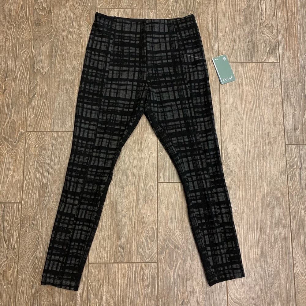 Lyssé High waist Plaid Printed Legging Dress Pant